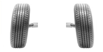 tyres demonstrating negative camber