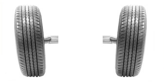 tyres demonstrating positive camber